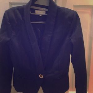 Patrizia Pepe Cropped Navy Blazer